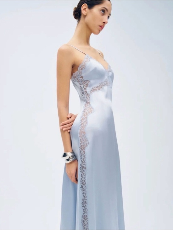 Reformation Dresses & Skirts - REFORMATION Ericka Silk Dress in Mineral 8